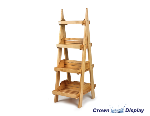 Rustic Double Sided 4 Tier Display Stand